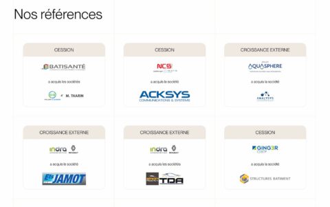 Intégration des références sur le site OGMA Partners